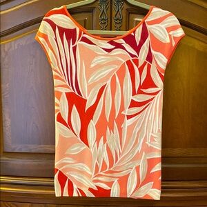 Ann Taylor - Tropical Leaf Print Women's Top